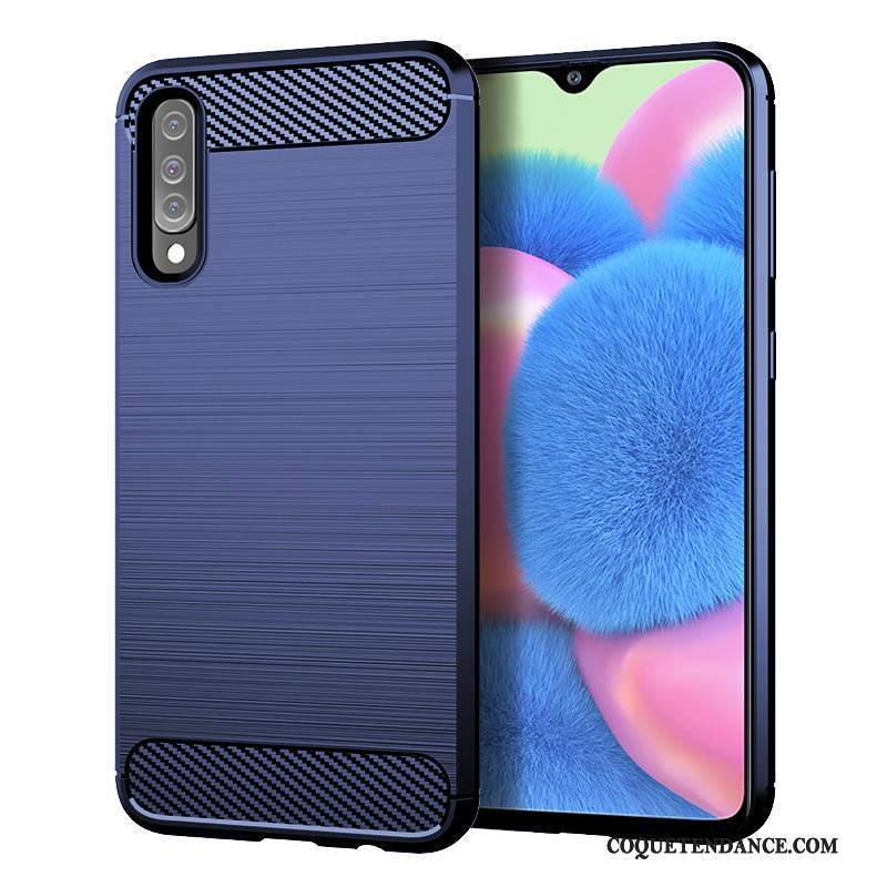 Samsung Galaxy A30s Coque Silicone Protection Fluide Doux Modèle Fleurie Fibre