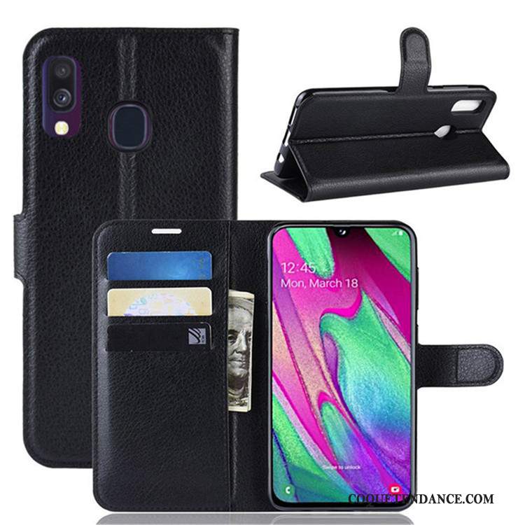 Samsung Galaxy A40 Coque Portefeuille Étui En Cuir Protection Housse De Téléphone