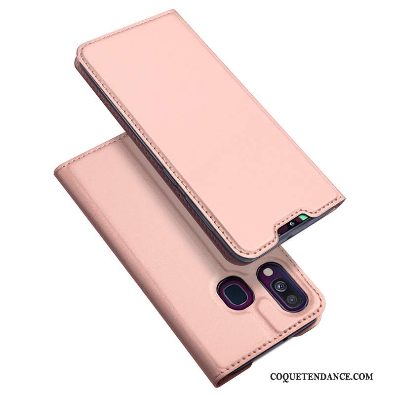 Samsung Galaxy A40 Coque Étui En Cuir De Téléphone Rose Nouveau Business