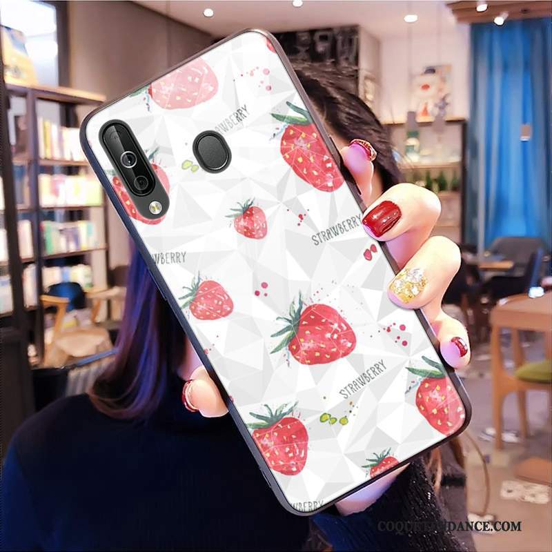 Samsung Galaxy A40s Coque De Téléphone Petit Modèle Fleurie Rose Ornements Suspendus