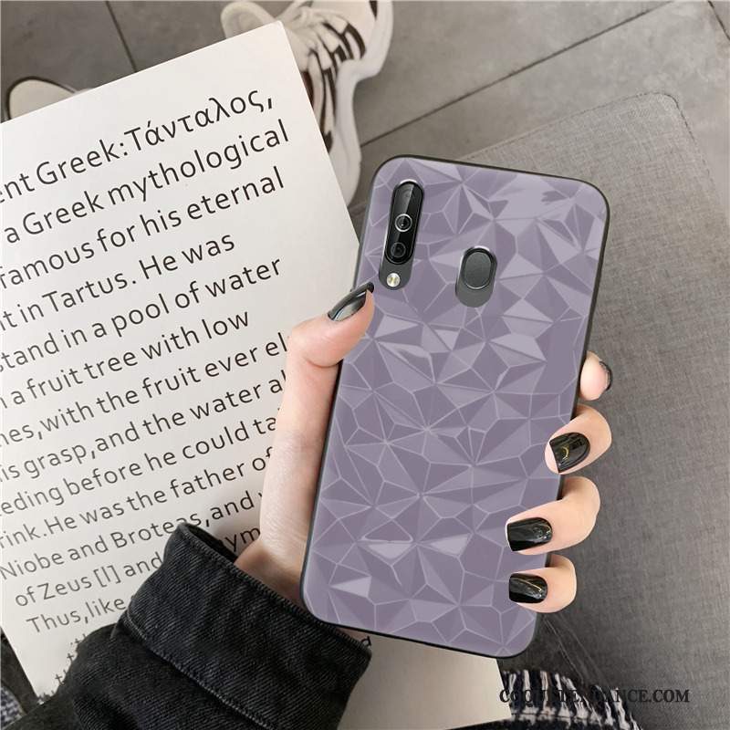 Samsung Galaxy A40s Coque Protection Étui Couleur Unie Violet Simple