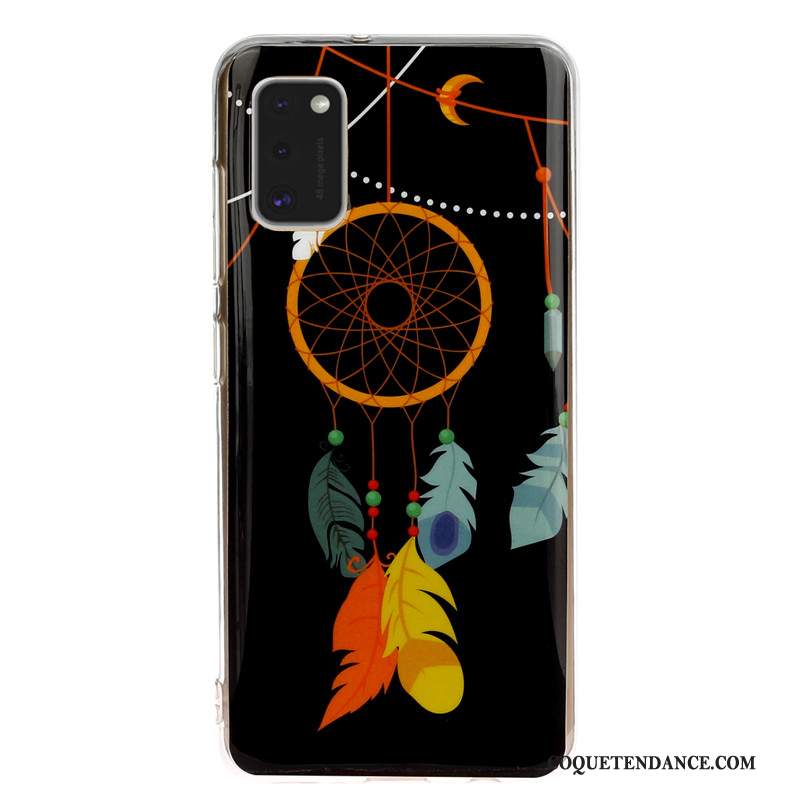 Samsung Galaxy A41 Coque Dessin Animé Étui De Téléphone Lumineuses Noir