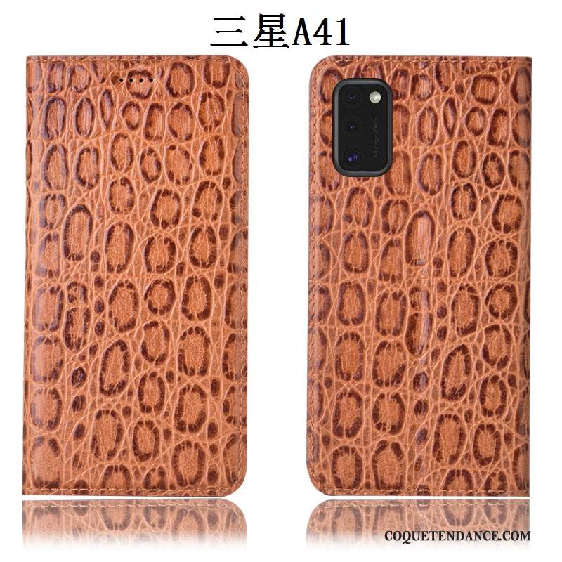 Samsung Galaxy A41 Coque Housse De Téléphone Incassable Étui En Cuir Tout Compris