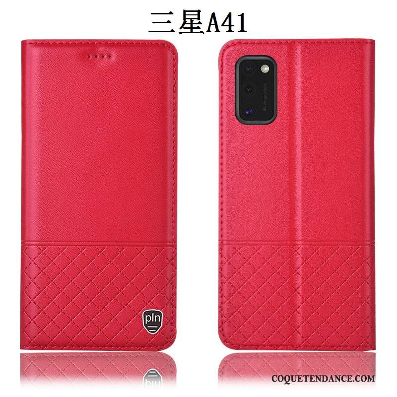Samsung Galaxy A41 Coque Étui De Téléphone Rouge Incassable Housse
