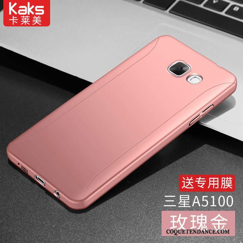 Samsung Galaxy A5 2016 Coque Rose De Téléphone Difficile Tout Compris Délavé En Daim