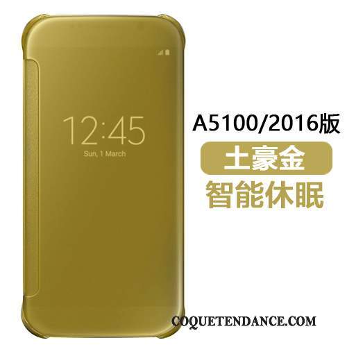 Samsung Galaxy A5 2016 Coque Étui Or De Téléphone Protection Miroir