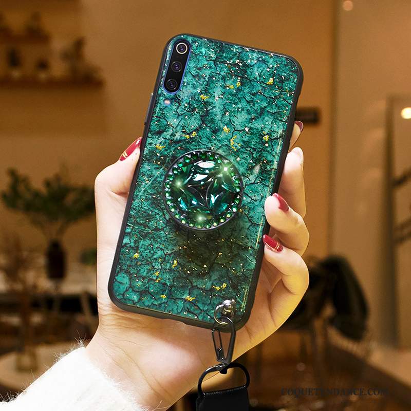 Samsung Galaxy A50 Coque Incassable Vert Fluide Doux Créatif Peluche