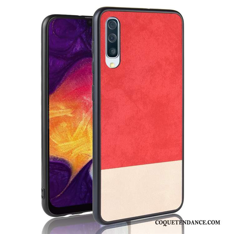 Samsung Galaxy A50 Coque Protection Rouge Tout Compris De Téléphone