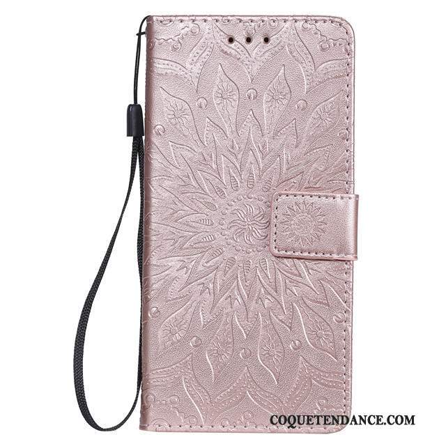 Samsung Galaxy A50s Coque Étui En Cuir Or Rose De Téléphone Fluide Doux