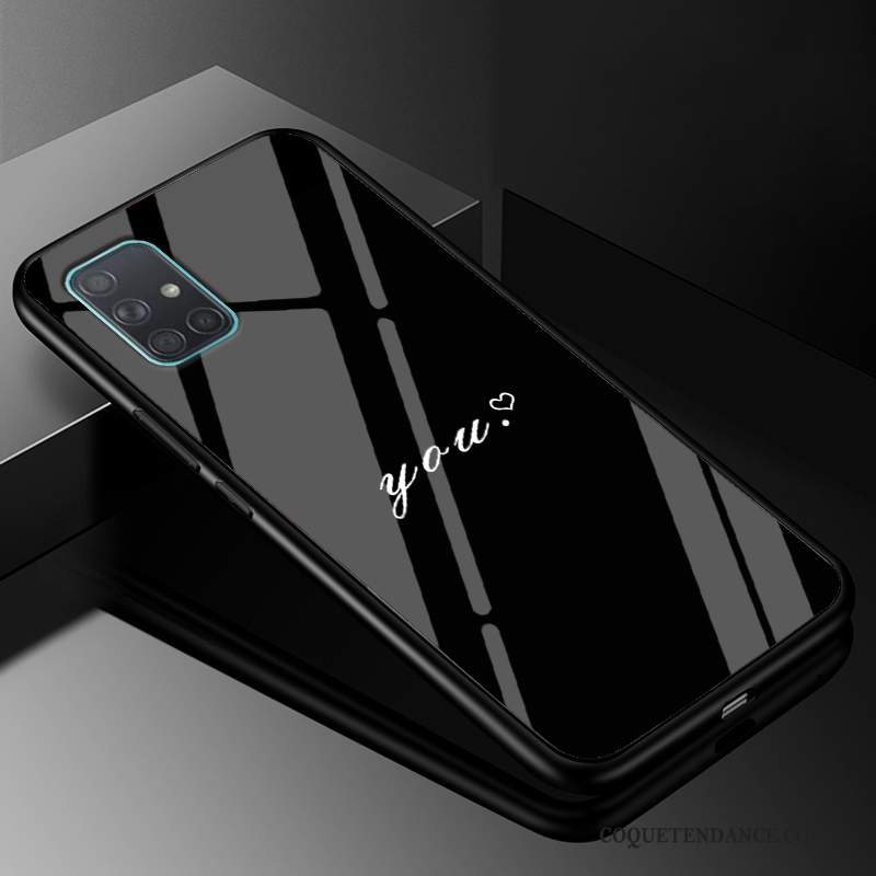 Samsung Galaxy A51 Coque Amoureux Noir Silicone De Téléphone Tendance