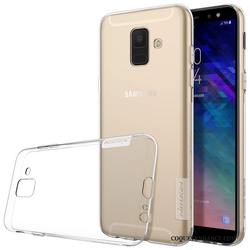 Samsung Galaxy A6+ Coque Antidérapant Tout Compris Fluide Doux Incassable Or