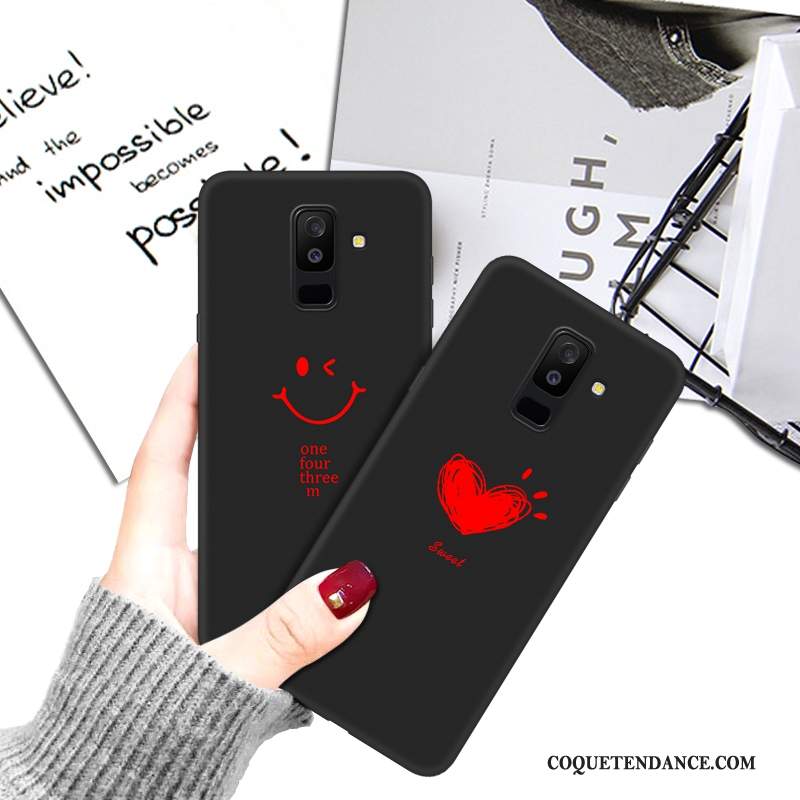 Samsung Galaxy A6+ Coque Dessin Animé Créatif Fluide Doux Silicone