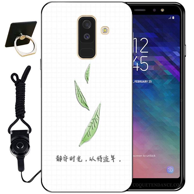 Samsung Galaxy A6+ Coque Dessin Animé Noir Incassable De Téléphone Dimensionnel