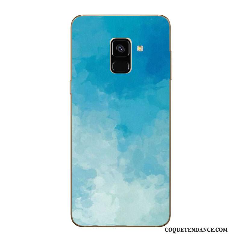 Samsung Galaxy A6 Coque Grand De Téléphone Silicone Incassable Bleu