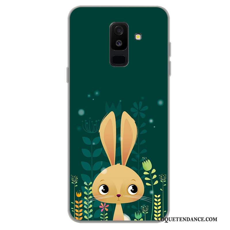 Samsung Galaxy A6+ Coque Silicone Étui Vert Protection De Téléphone