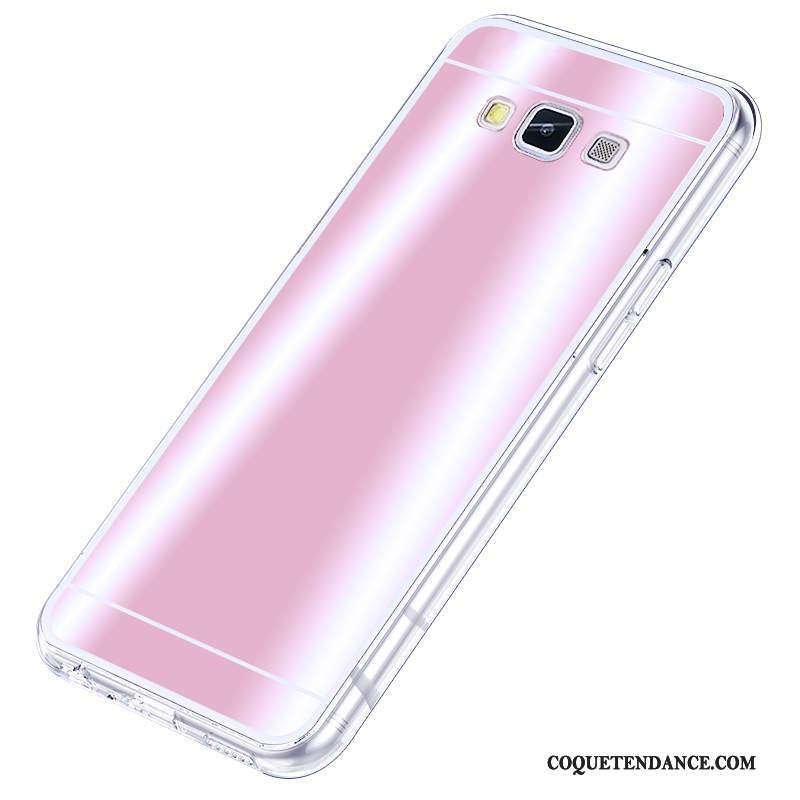 Samsung Galaxy A7 2015 Coque Incassable Miroir Protection Étui Silicone