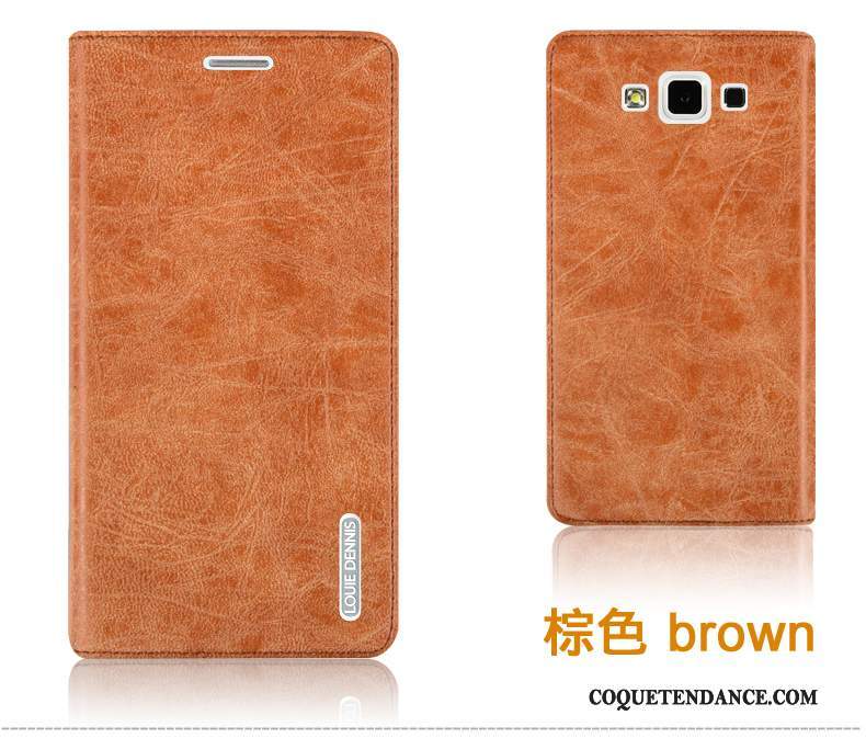 Samsung Galaxy A7 2015 Coque Tendance Durable Protection Clamshell Orange