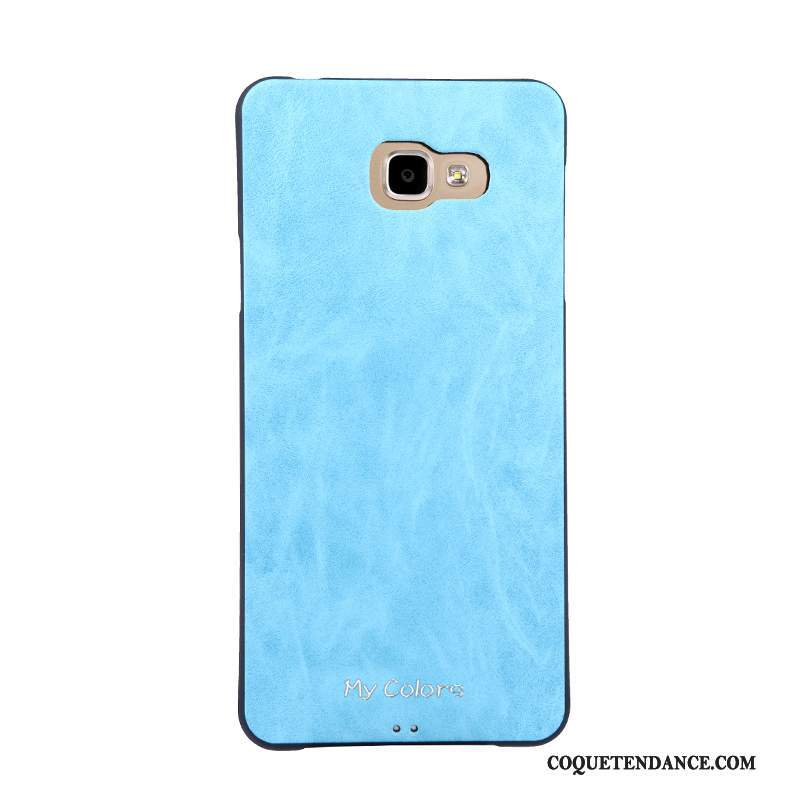 Samsung Galaxy A7 2016 Coque Fluide Doux Étui Protection Business Bleu