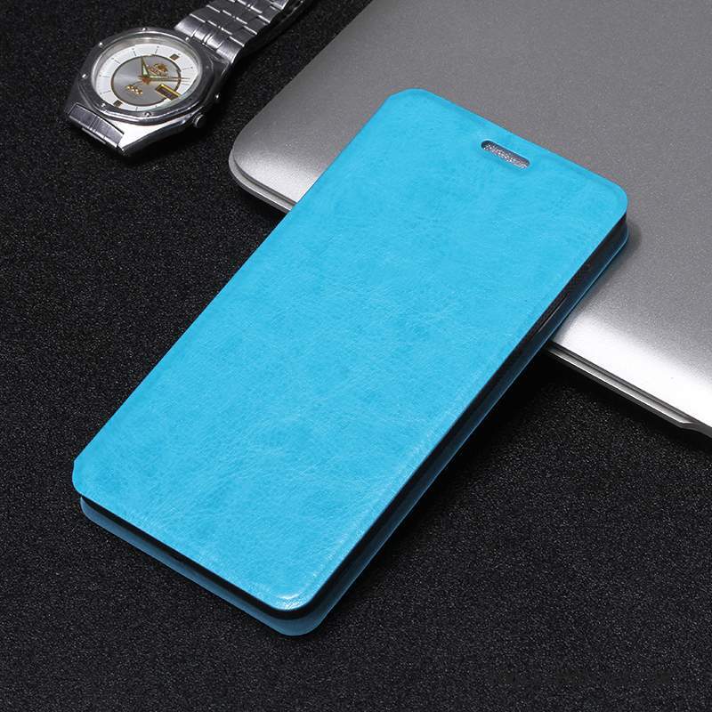 Samsung Galaxy A7 2016 Coque Protection Bleu Housse Étui Étui En Cuir