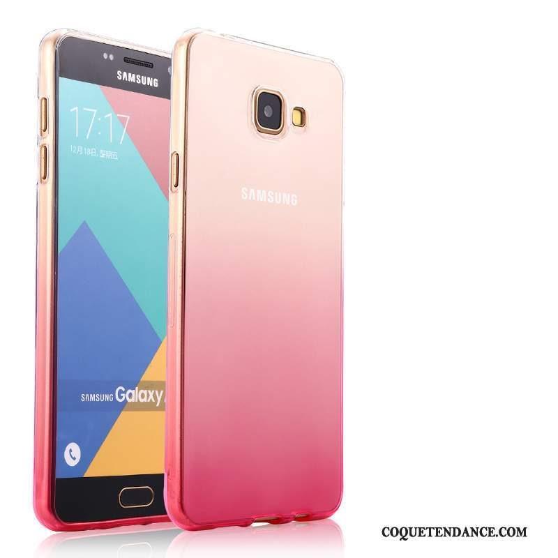 Samsung Galaxy A7 2016 Coque Silicone Étui Protection Rose Fluide Doux