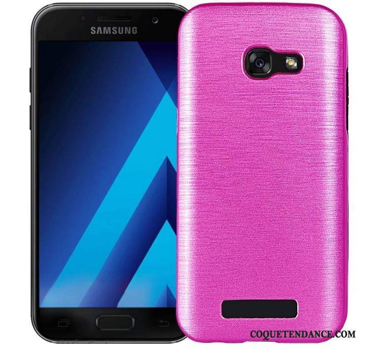 Samsung Galaxy A7 2017 Coque Incassable Protection Tout Compris Silicone Rouge