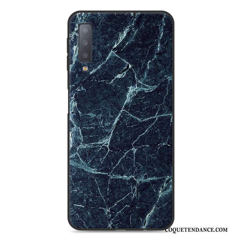 Samsung Galaxy A7 2018 Coque Protection Créatif Bleu Peinture De Téléphone