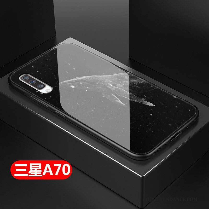 Samsung Galaxy A70 Coque Étui De Téléphone Noir Silicone Nouveau