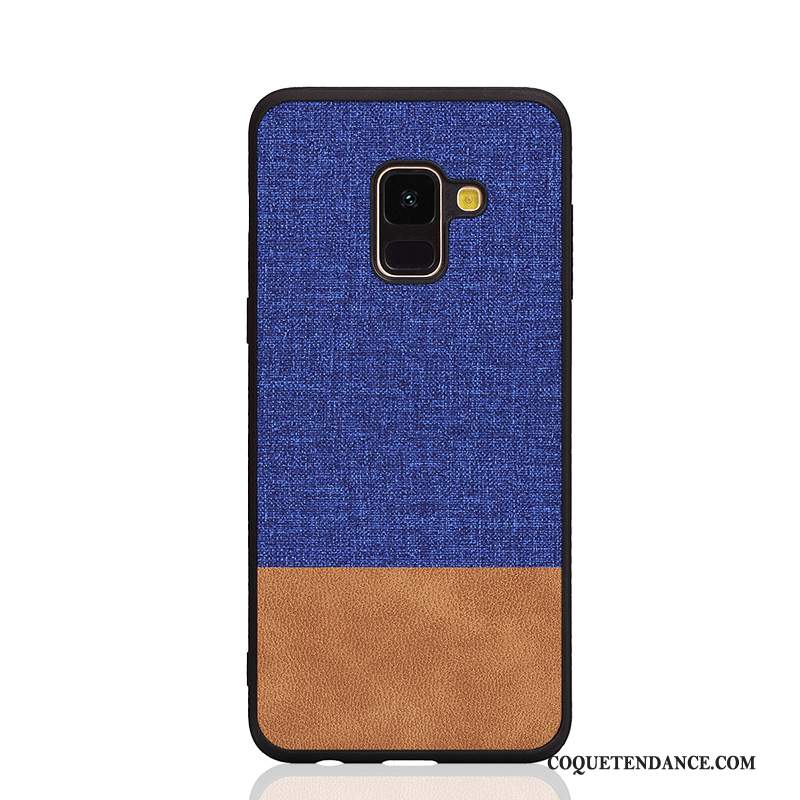 Samsung Galaxy A8 2018 Coque De Téléphone Délavé En Daim Silicone Personnalité Protection