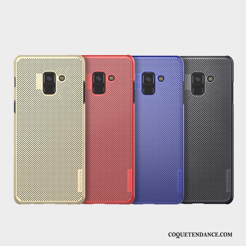 Samsung Galaxy A8 2018 Coque Incassable De Téléphone Délavé En Daim Or Étui