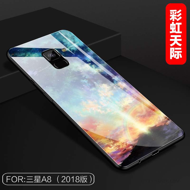 Samsung Galaxy A8 2018 Coque Personnalité Miroir Multicolore Incassable