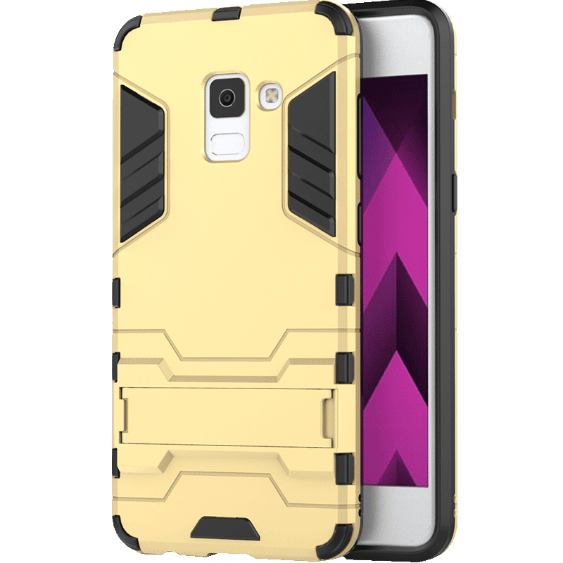 Samsung Galaxy A8+ Coque De Téléphone Protection Tout Compris Or Étui