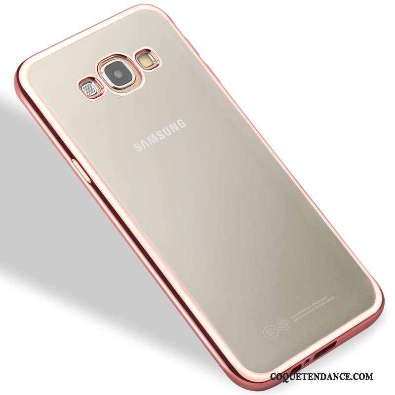 Samsung Galaxy A8 Coque Incassable Rose Silicone Étui Fluide Doux