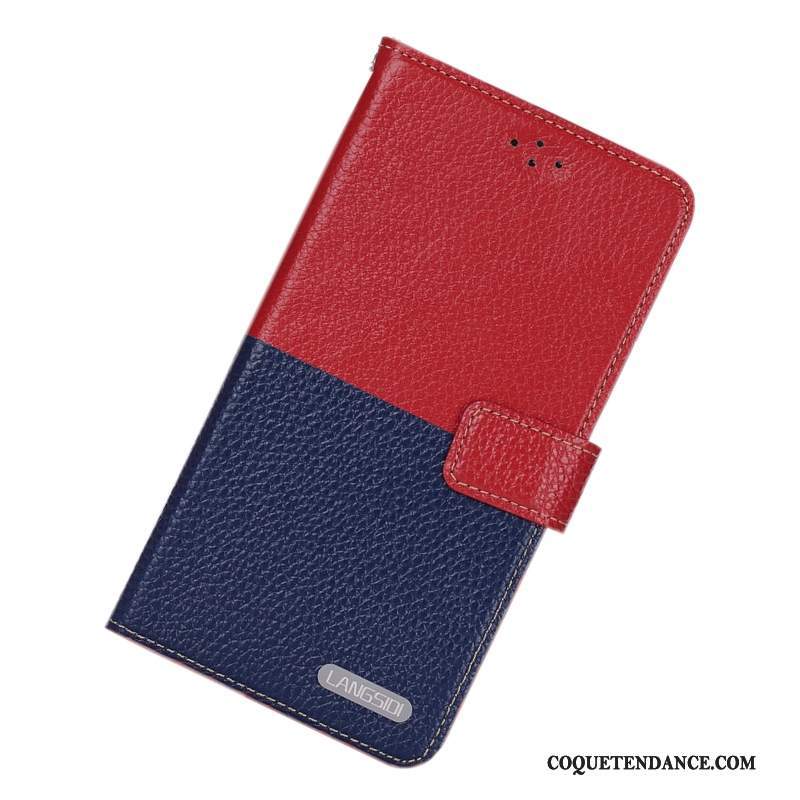 Samsung Galaxy A8 Coque Rouge Protection Étui En Cuir Simple De Téléphone