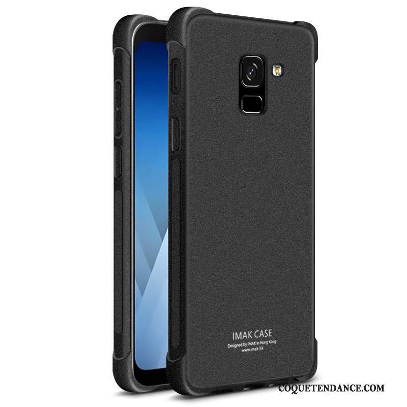 Samsung Galaxy A8+ Coque Tout Compris Incassable Noir Étui Protection