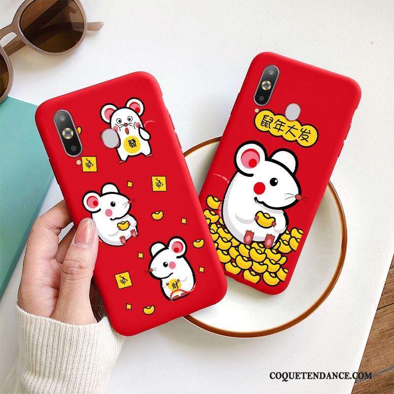 Samsung Galaxy A8s Coque Grand Rat Charmant Amoureux Créatif