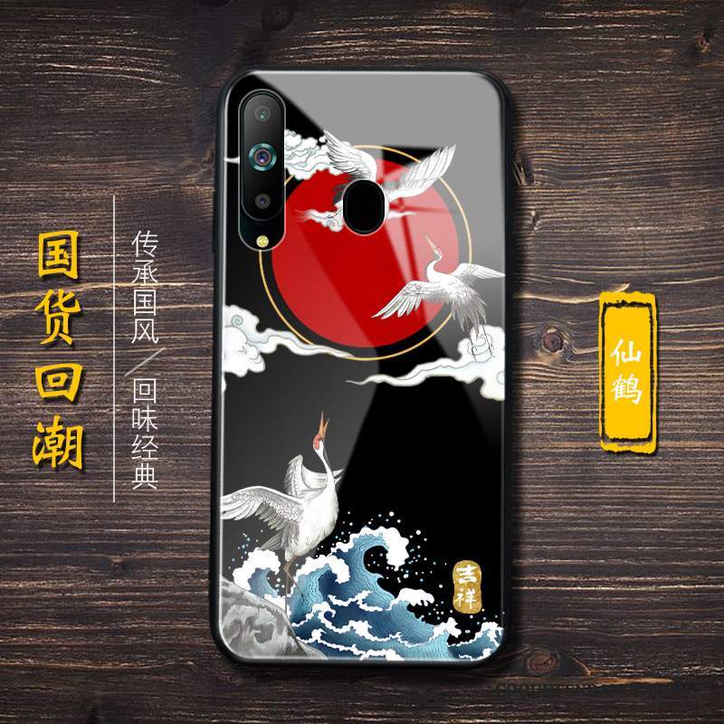 Samsung Galaxy A8s Coque Noir Marque De Tendance Protection Incassable Style Chinois