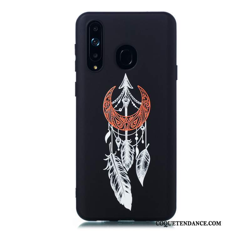 Samsung Galaxy A8s Coque Noir Très Mince Fluide Doux Dessin Animé