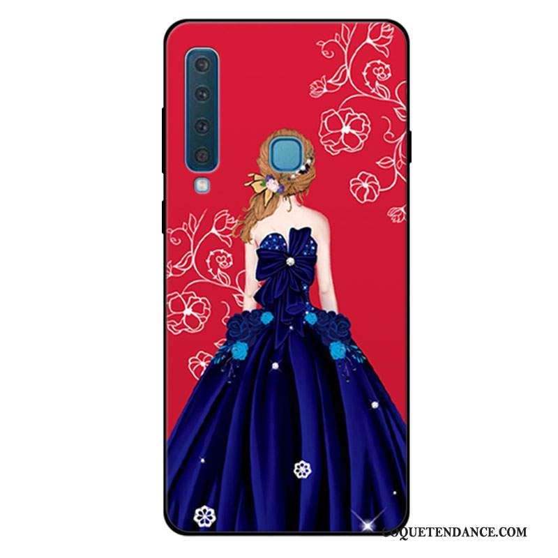 Samsung Galaxy A9 2018 Coque Frais Personnalisé Bleu Fluide Doux De Téléphone