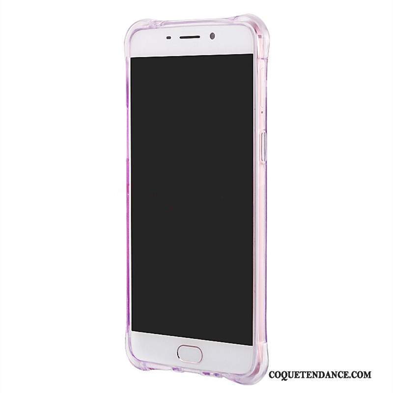 Samsung Galaxy A9 Coque Rose Silicone Étui Transparent