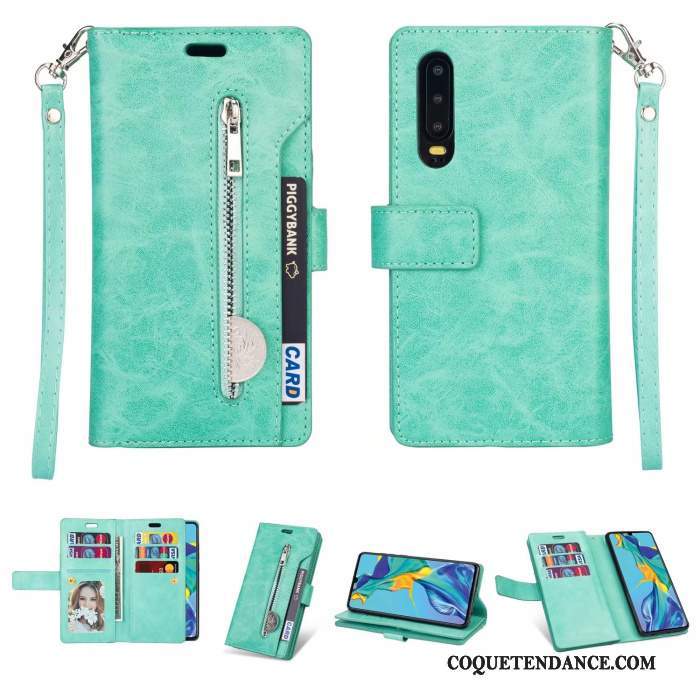 Samsung Galaxy A90 5g Coque Fermeture Éclair Sac Protection Vert Mince