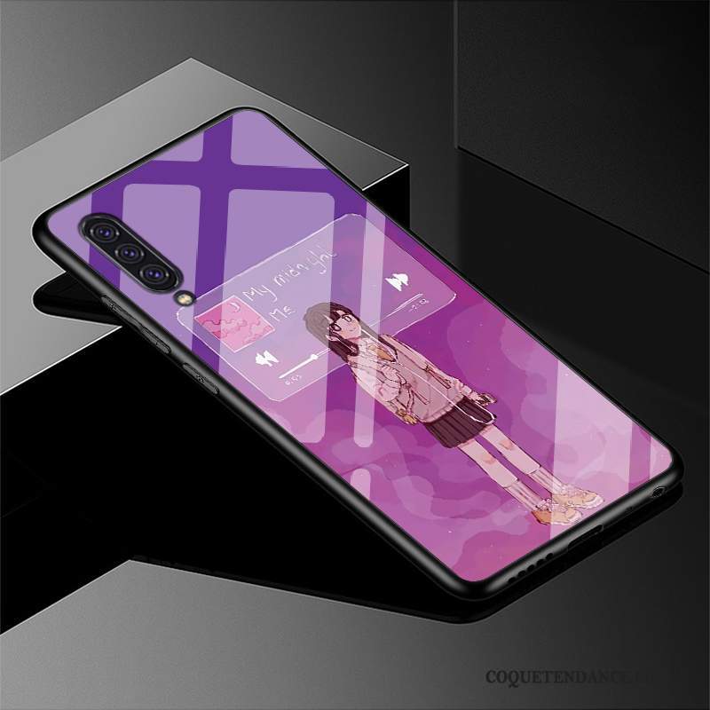 Samsung Galaxy A90 5g Coque Tout Compris Charmant Violet Silicone Étui