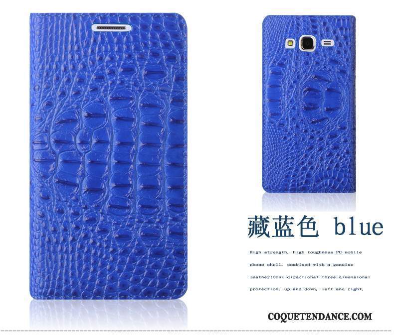 Samsung Galaxy J3 2015 Coque Protection Crocodile Modèle De Téléphone Bleu Étui