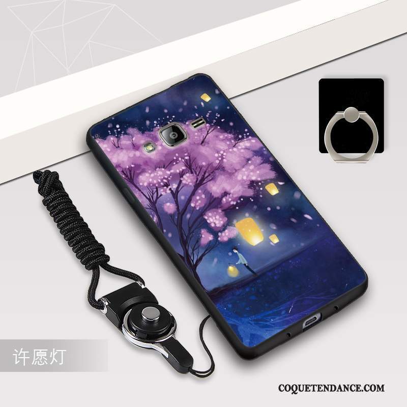 Samsung Galaxy J3 2016 Coque Silicone Violet Protection Incassable Personnalité