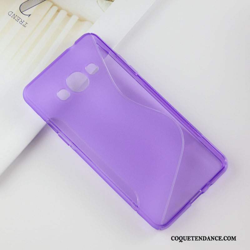 Samsung Galaxy J3 2017 Coque Délavé En Daim Antidérapant Étui Violet