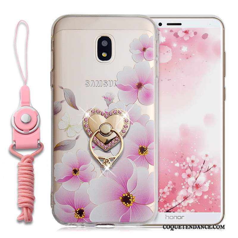 Samsung Galaxy J3 2017 Coque Protection Rose Fluide Doux De Téléphone Incassable