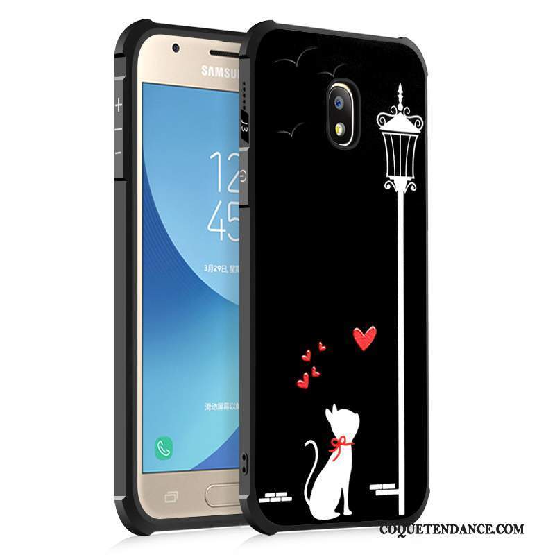 Samsung Galaxy J3 2017 Coque Tout Compris Silicone Étui Protection Noir