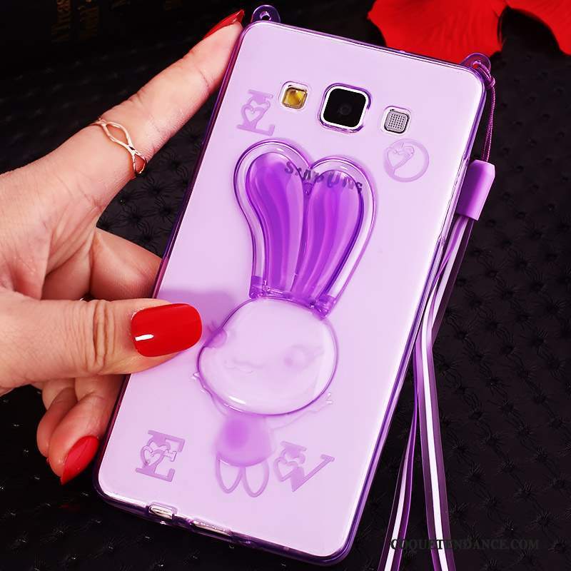 Samsung Galaxy J5 2015 Coque Fluide Doux De Téléphone Dessin Animé Étui Violet