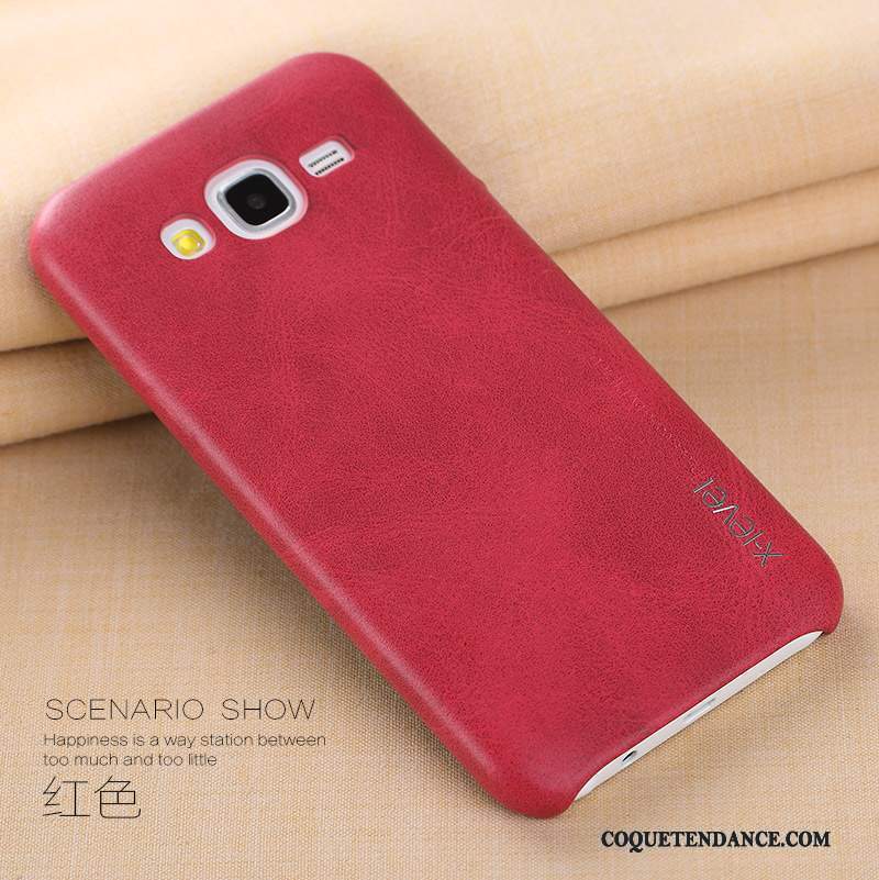 Samsung Galaxy J5 2015 Coque Très Mince Étui En Cuir Rouge Nouveau Business
