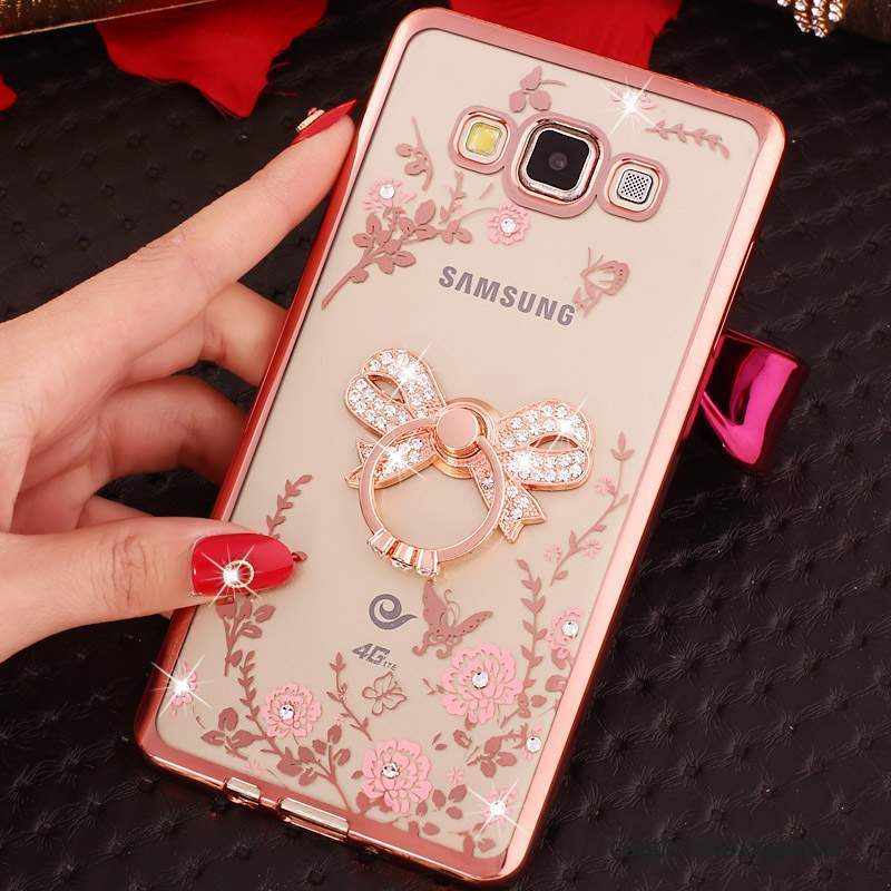 Samsung Galaxy J5 2016 Coque Anneau Rose De Téléphone Protection Étui
