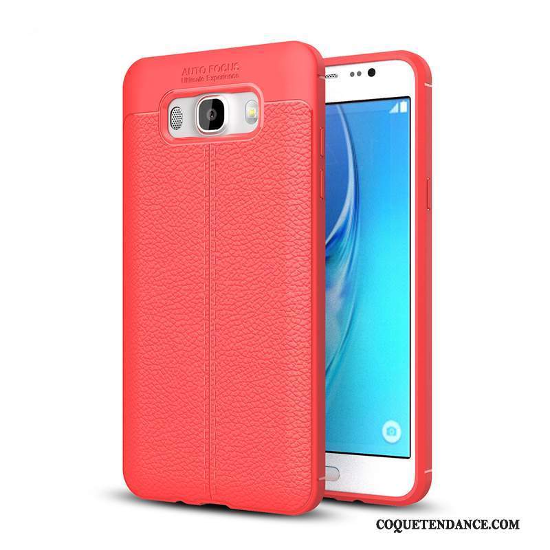 Samsung Galaxy J5 2016 Coque Cuir Incassable De Téléphone Modèle Fleurie Rouge